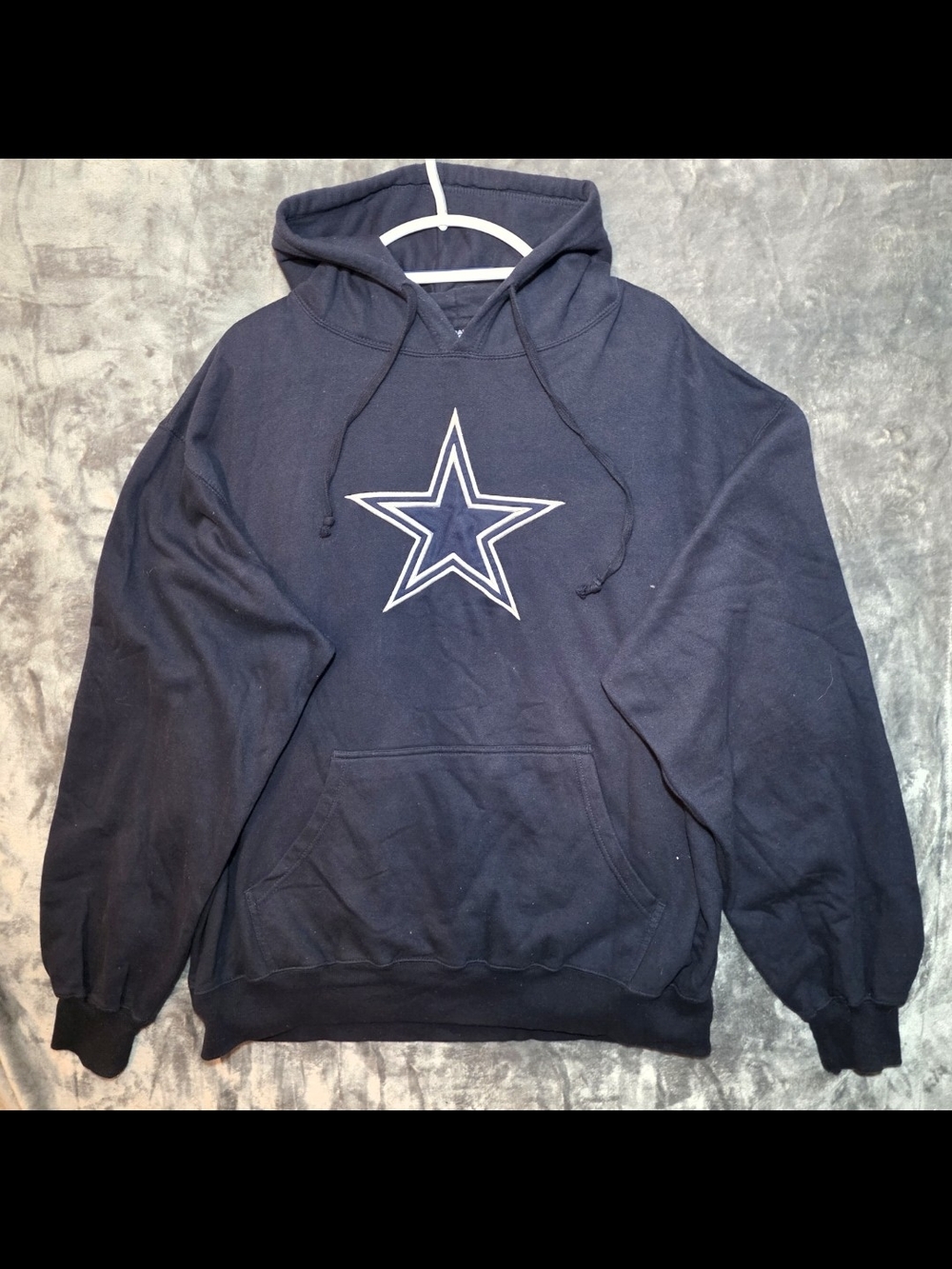 Dallas Cowboys Authentic Pullover Hoodie Navy Blue Embroidered Star Men’s 2XL